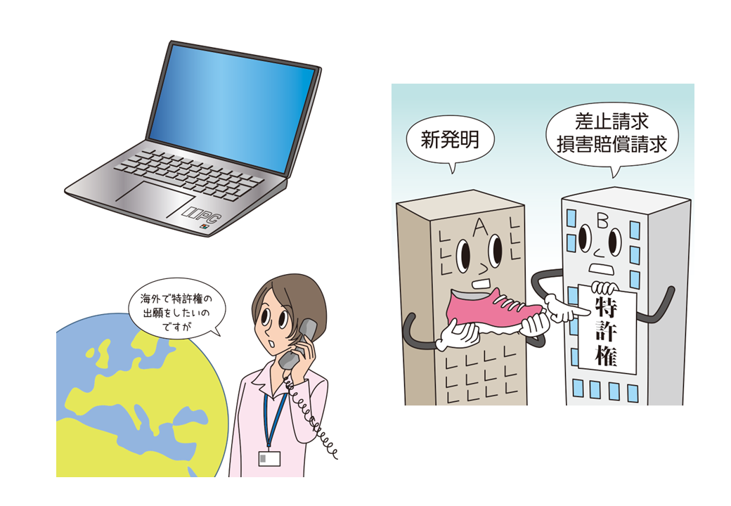 イラストカット 研修用資料312 産業財産権とは