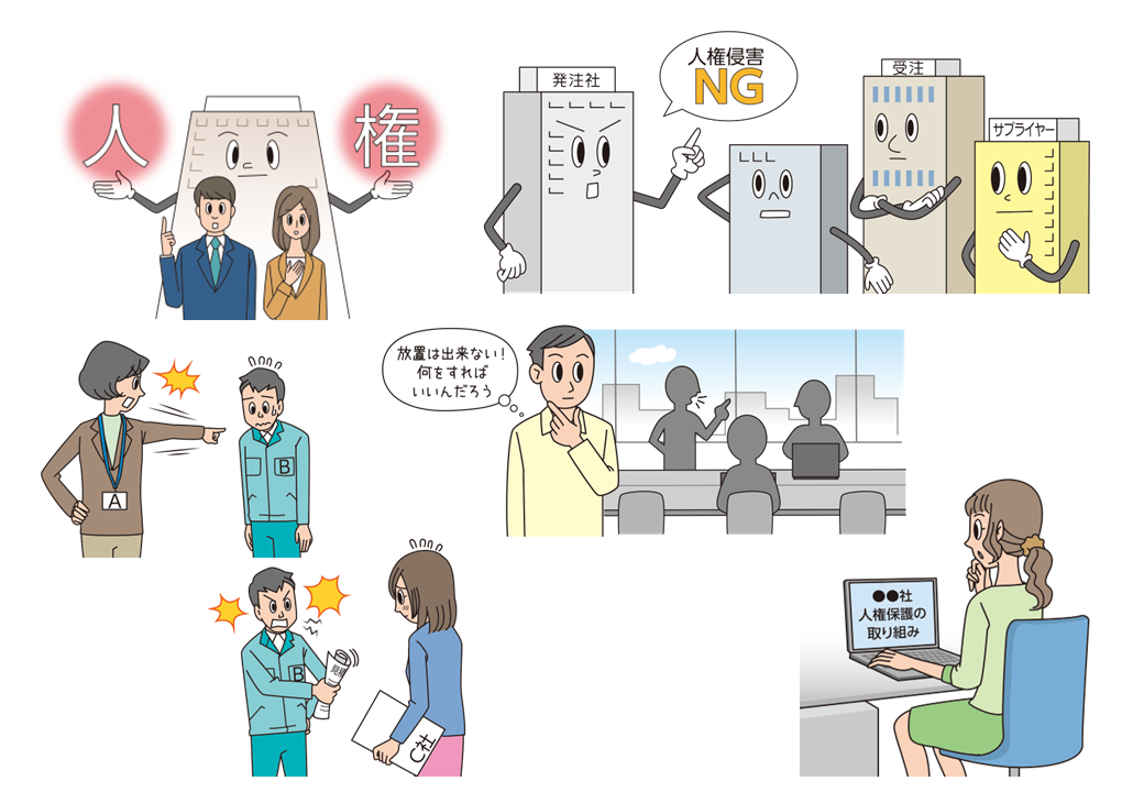 イラストカット 研修用資料313 サプライチェーンにおける人権への配慮（その2）