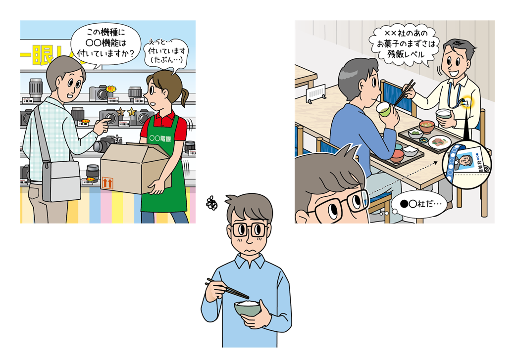 イラストカット 研修用資料360 レピュテーションリスクとは