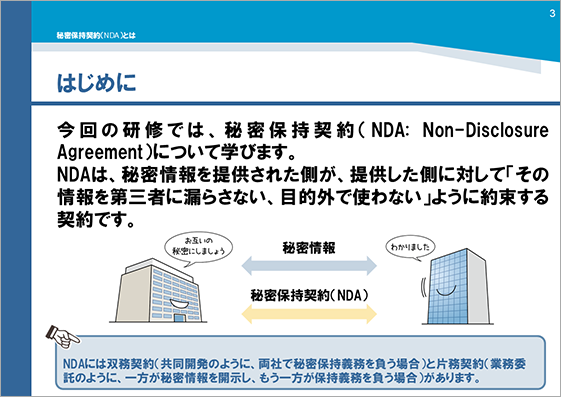 研修用資料337 秘密保持契約（NDA）とは