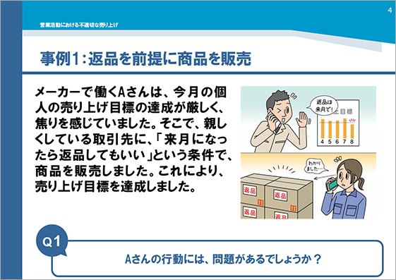 研修用資料338 営業活動における不適切な売り上げ